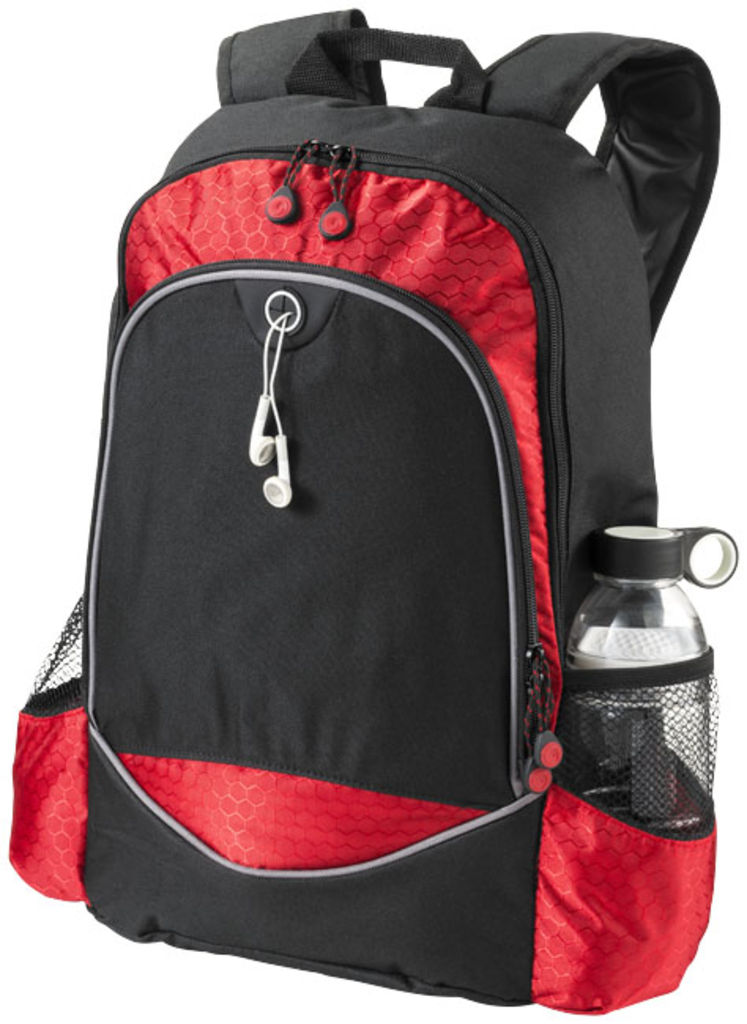 Рюкзак Benton для ноутбука , колір суцільний чорний, червоний