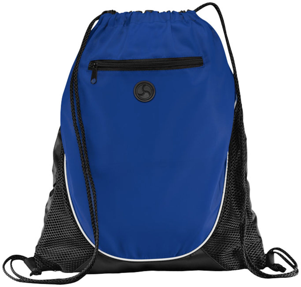Рюкзак Peek з куліскою, колір яскраво-синій, суцільний чорний