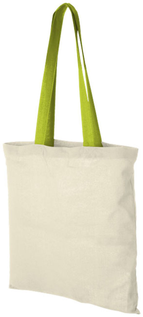 Хлопковая сумка Nevada, цвет натуральный, зеленое яблоко