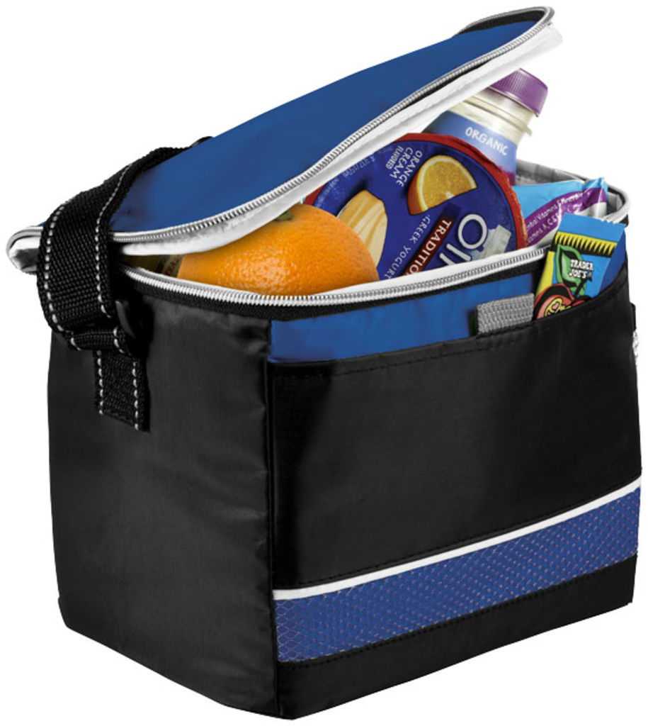 Спортивная сумка-холодильник Levi, цвет сплошной черный, ярко-синий