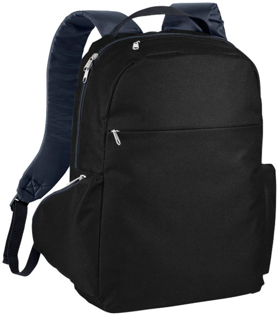 Компактний рюкзак для ноутбука , колір суцільний чорний