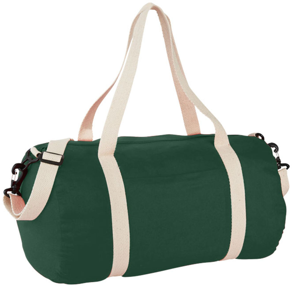 Бавовняна сумка Barrel Duffel, колір зелений