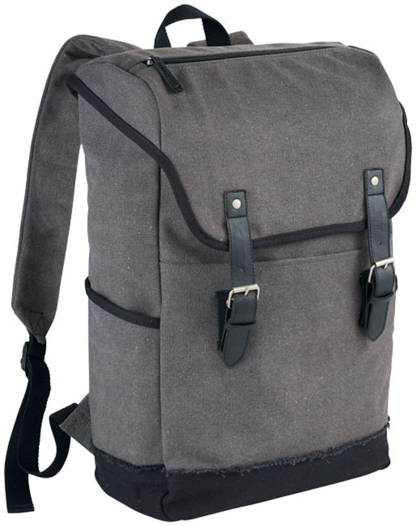 Рюкзак Hudson для ноутбука , колір сірий, суцільний чорний