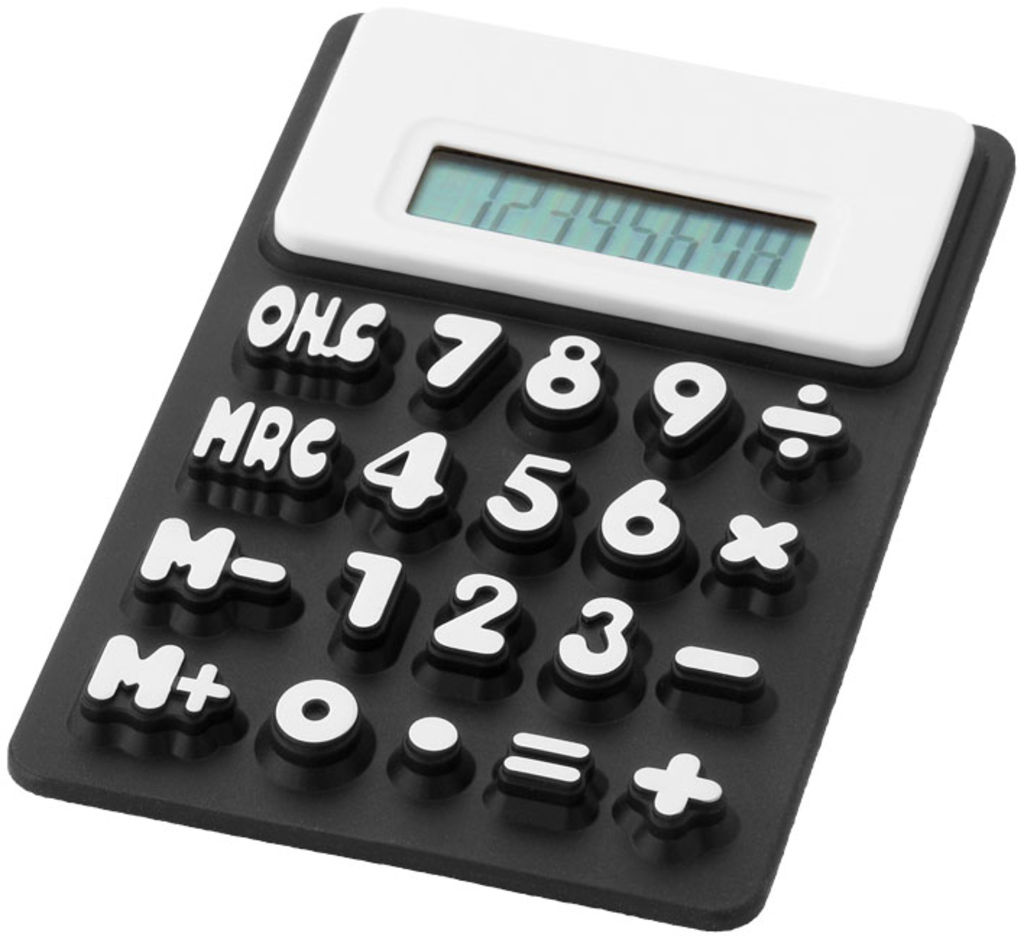 Гибкий калькулятор Splitz, цвет сплошной черный