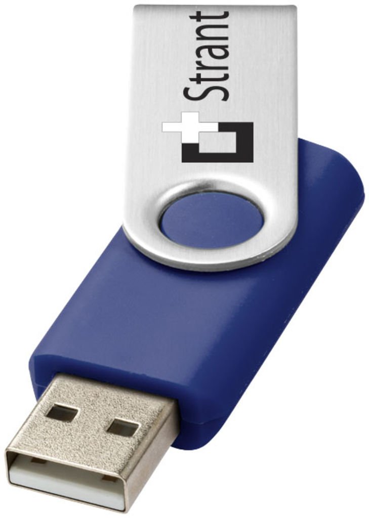 Флешка Rotate Basic 1GB, цвет синий, серебристый - 12350302- Фото №2