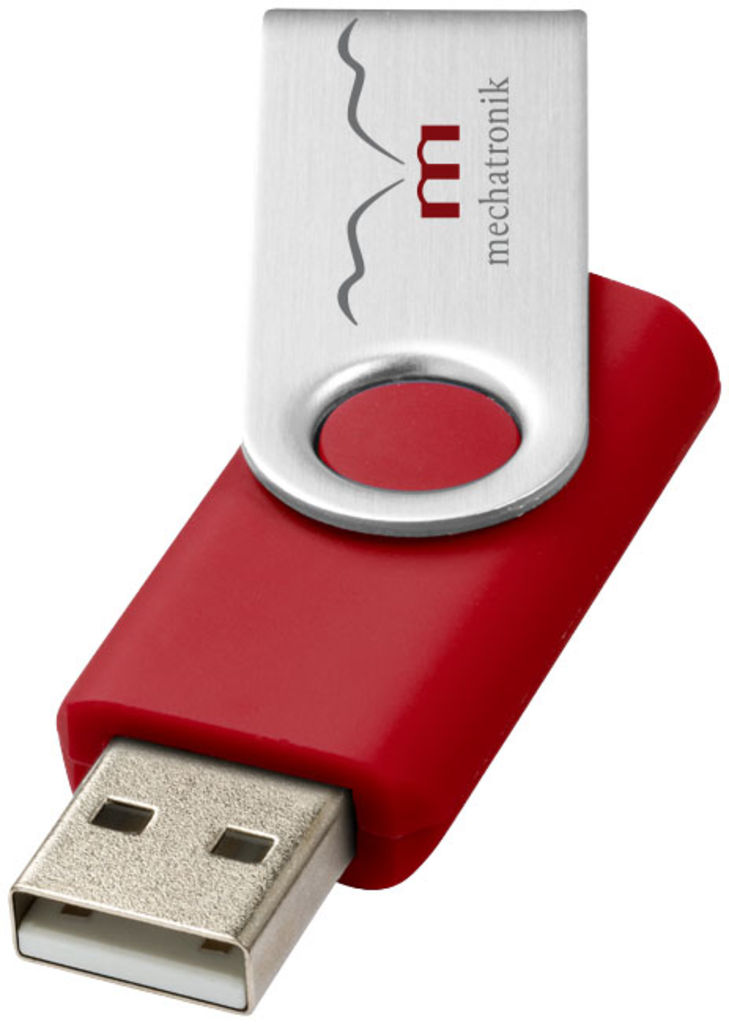 Флешка Rotate Basic 8GB, цвет красный, серебристый - 12350603- Фото №2