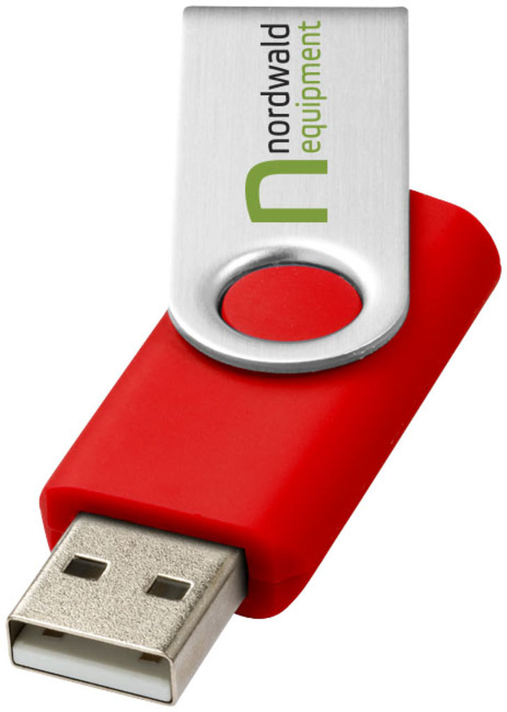 Флешка Rotate Basic 8GB, цвет ярко-красный - 12350604- Фото №2