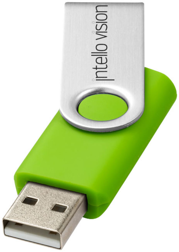 Флешка Rotate Basic 8GB, цвет лайм, серебристый - 12350605- Фото №2