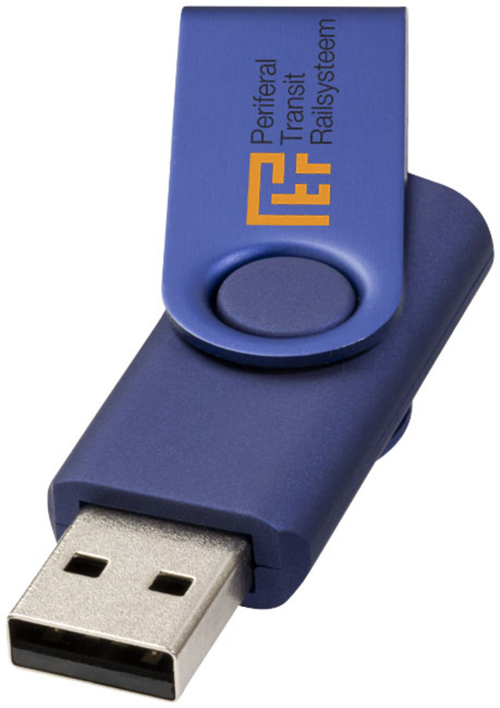 Флешка Rotate Metallic 2GB, цвет темно-синий - 12350701- Фото №2