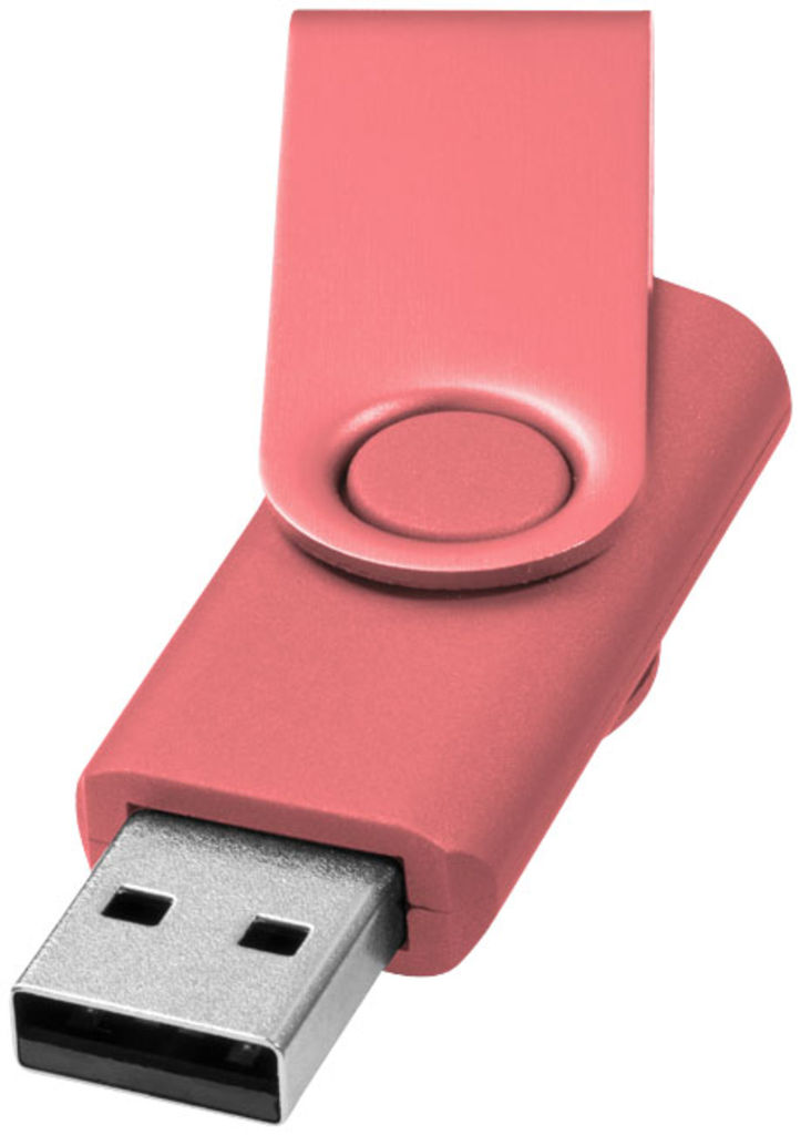 Флешка Rotate Metallic 2GB, цвет розовый