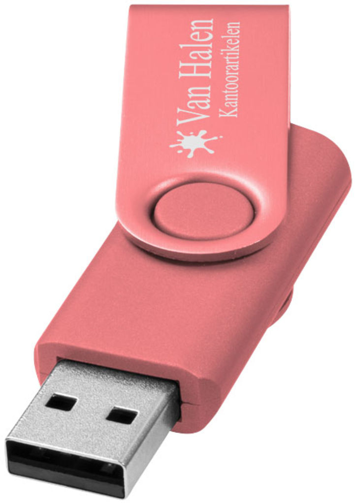 Флешка Rotate Metallic 2GB, цвет розовый - 12350707- Фото №3