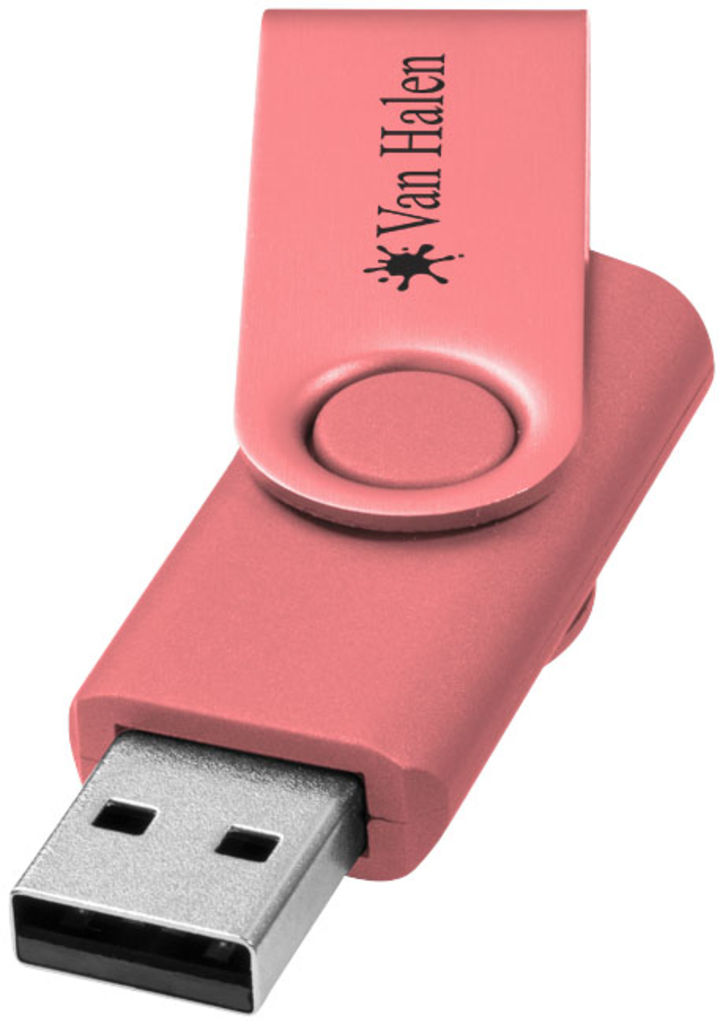 Флешка Rotate Metallic 2GB, цвет розовый - 12350707- Фото №4