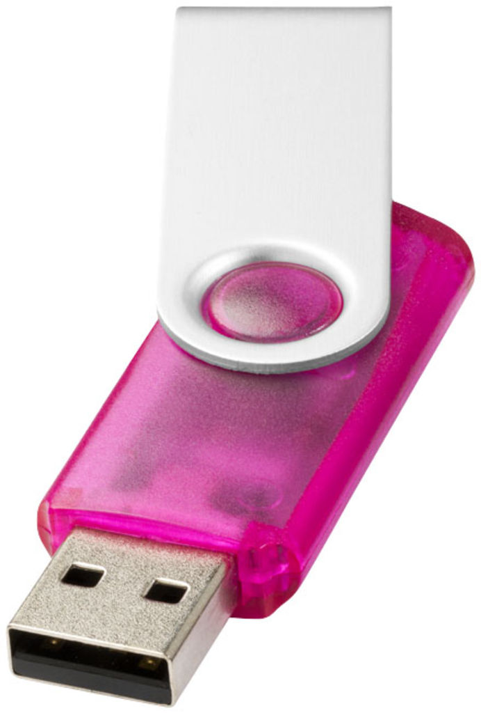 Флешка Rotate translucent  2GB, колір рожевий