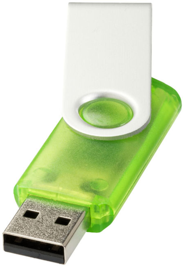 Флешка Rotate translucent  2GB, колір зелений