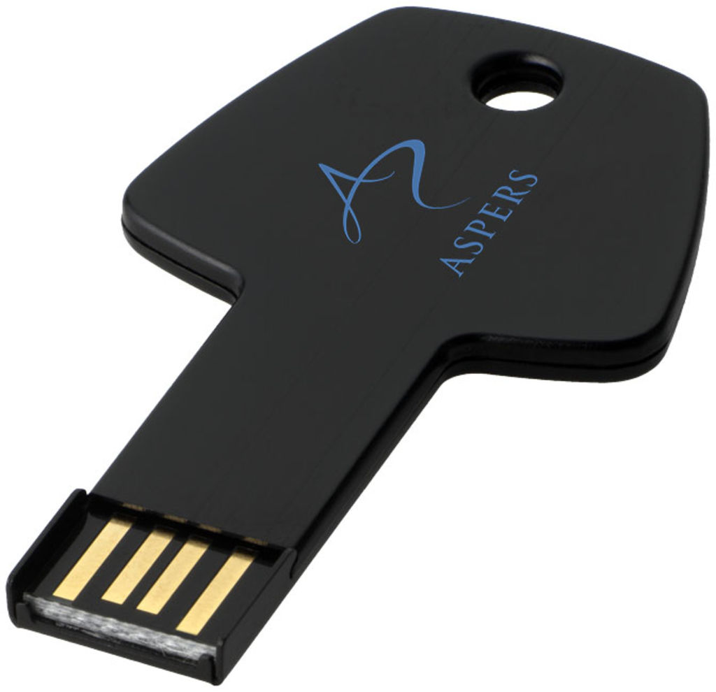 Флешка Key 4GB, цвет сплошной черный - 12351900- Фото №2