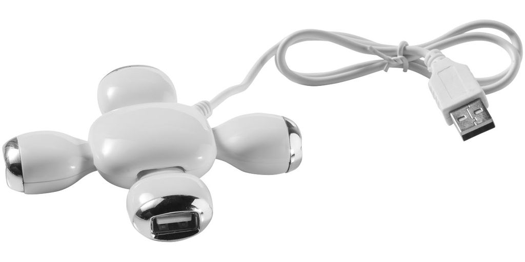 Хаб USB Yoga , колір білий