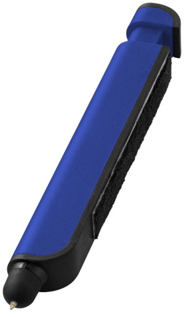 Кулькова ручка-стилус і очищувач екрану Tracey, колір яскраво-синій, суцільний чорний