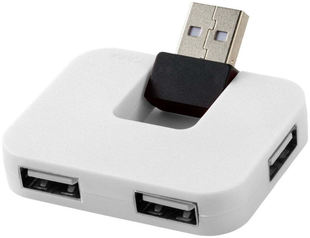 Хаб USB Gaia , колір білий