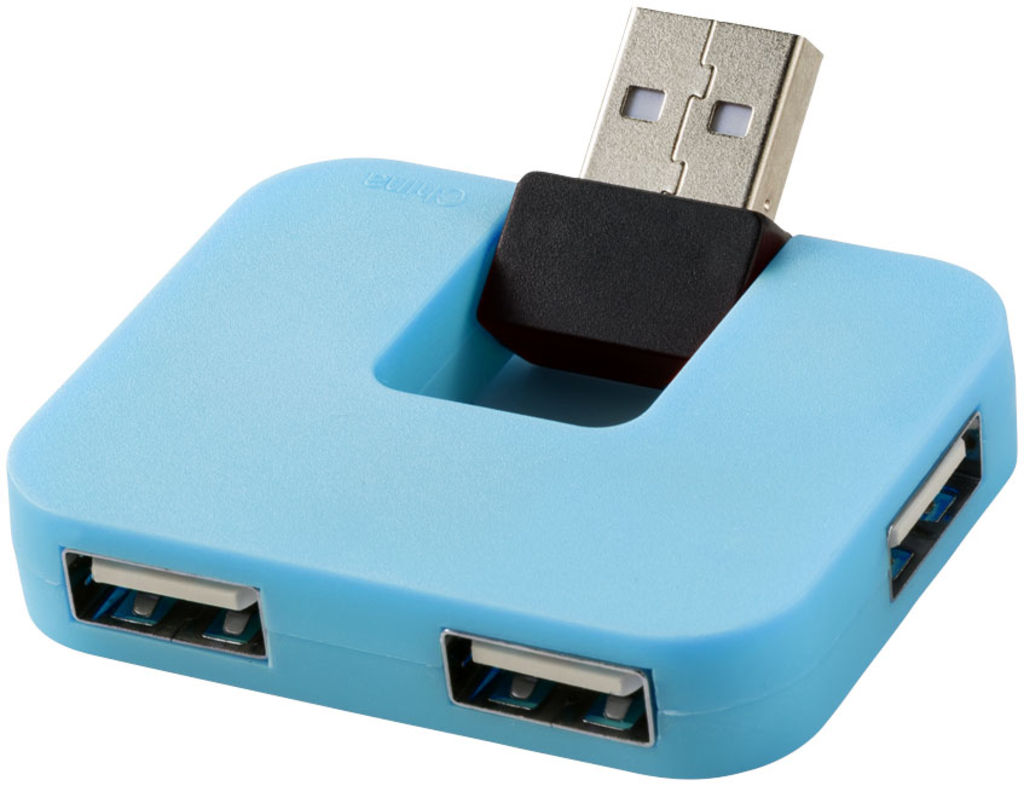 Хаб USB Gaia , колір синій