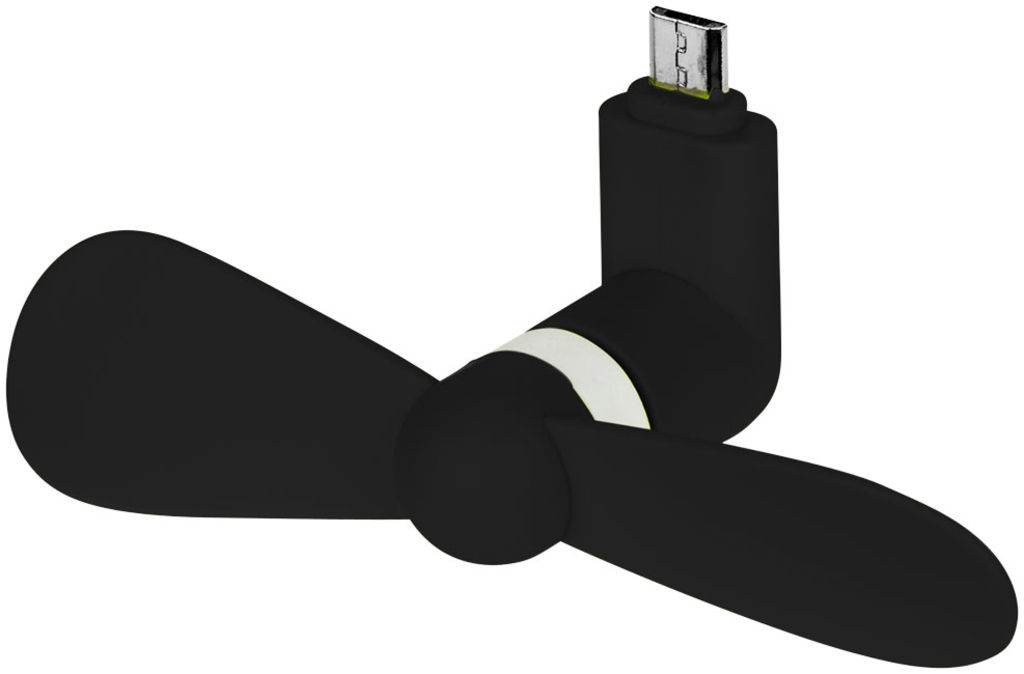 Вентилятор Airing з роз'ємом micro USB, колір суцільний чорний