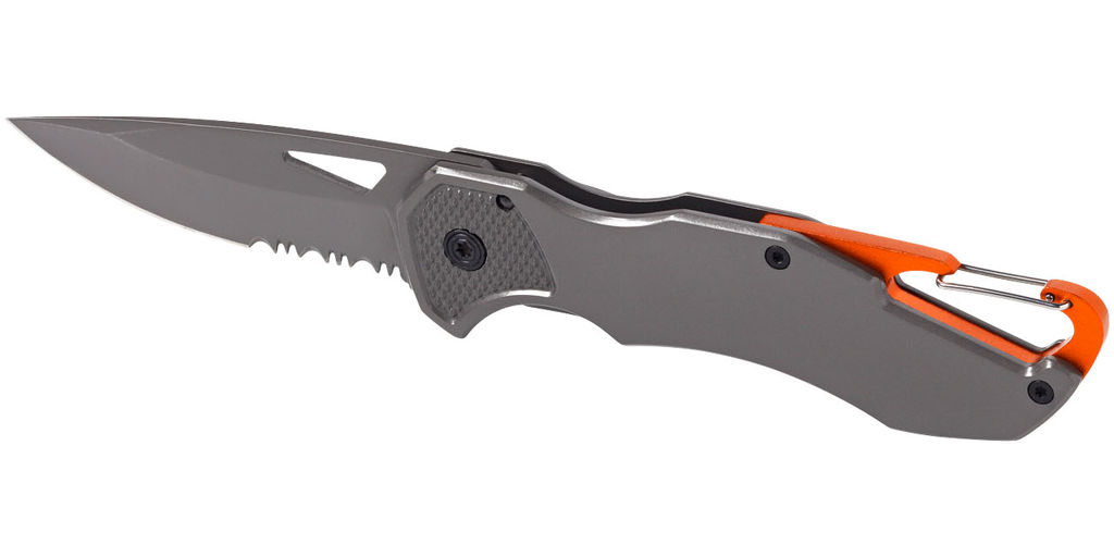 Нож Deltaform с карабином, цвет серый