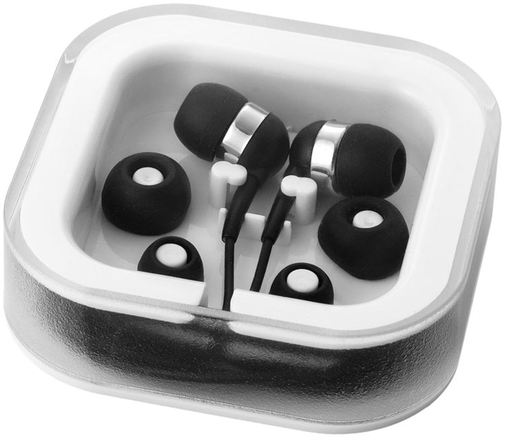 Навушники з мікрофоном Sargas, колір суцільний чорний