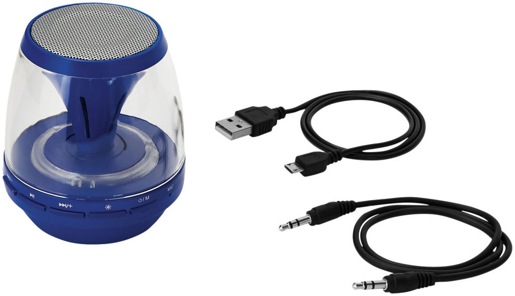 Колонка Rave Light Up Bluetooth, колір яскраво-синій