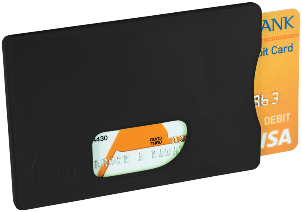 Захисний RFID чохол для кредитних карт, колір суцільний чорний