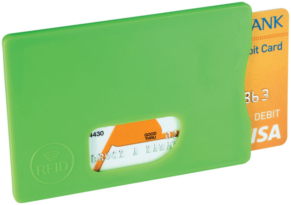 Защитный RFID чехол для кредитных карт, цвет лайм