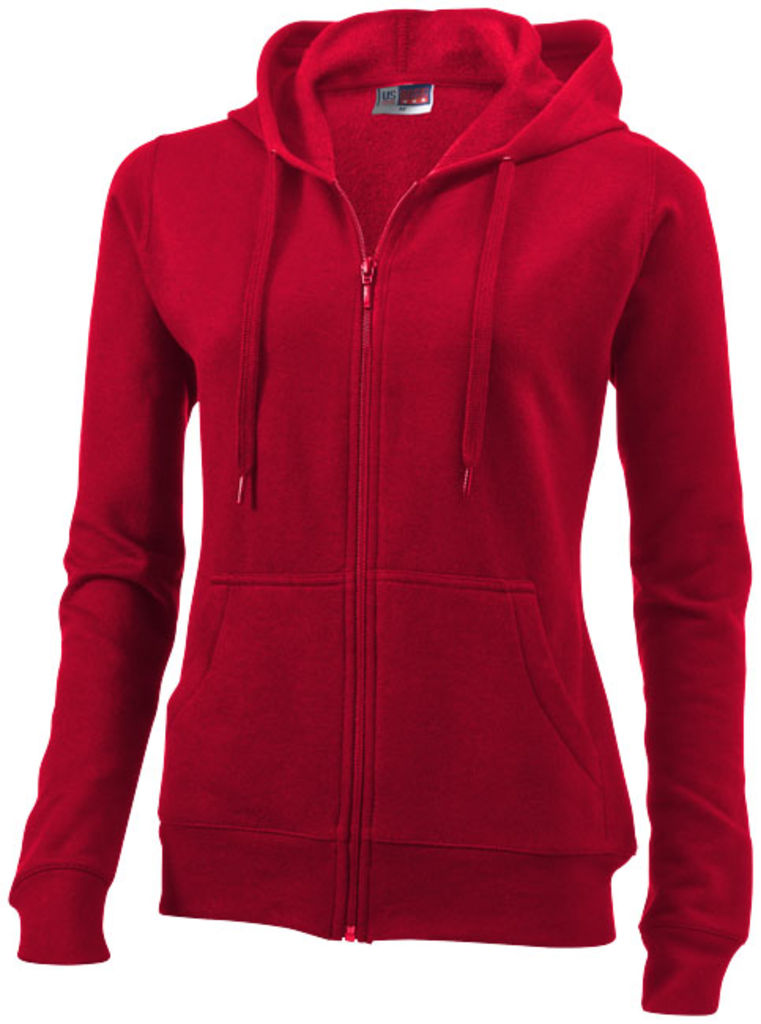 Женский свитер Utah с капюшоном на полной застежке-молнии, цвет красный  размер XS