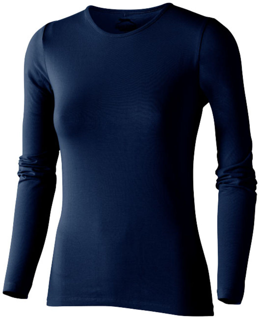 Жіноча футболка з довгими рукавами Curve, колір темно-синій  розмір S