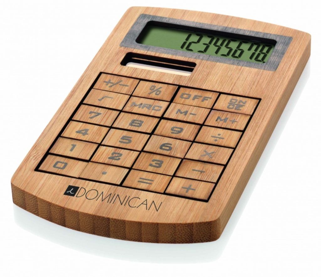 Калькулятор из бамбука, цвет дерево