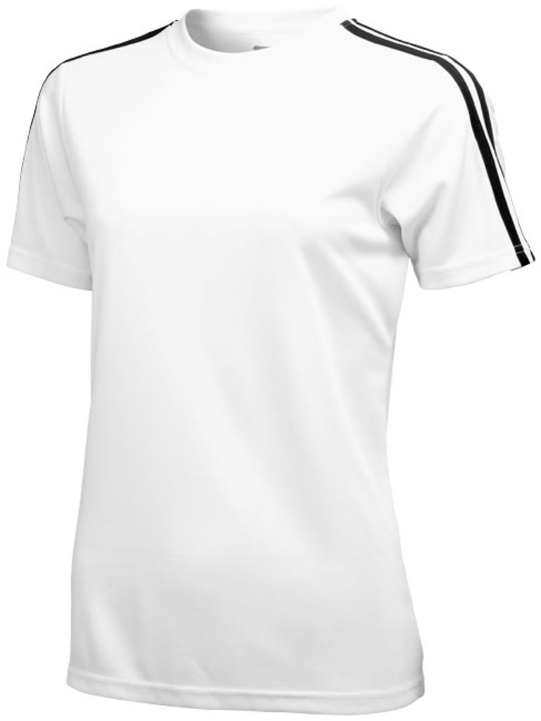 Жіноча футболка з короткими рукавами Baseline, колір білий, суцільний чорний  розмір L