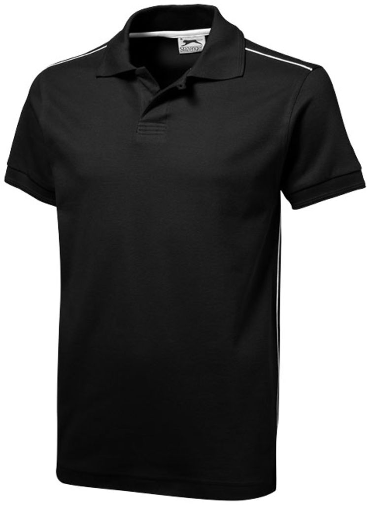 Сорочка поло з короткими рукавами Backhand, колір суцільний чорний  розмір S