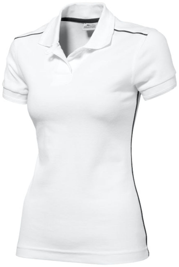 Женская рубашка поло с короткими рукавами Backhand, цвет белый  размер S