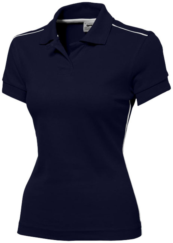 Жіноча сорочка поло з короткими рукавами Backhand, колір темно-синій  розмір S