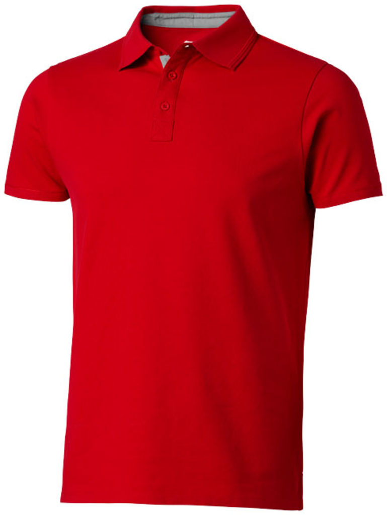 Сорочка поло з короткими рукавами Hacker, колір червоний  розмір S