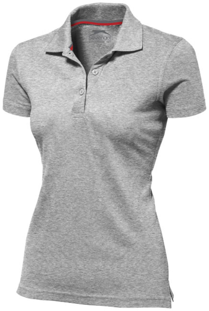 Женская рубашка поло с короткими рукавами Advantage, цвет серый меланж  размер S
