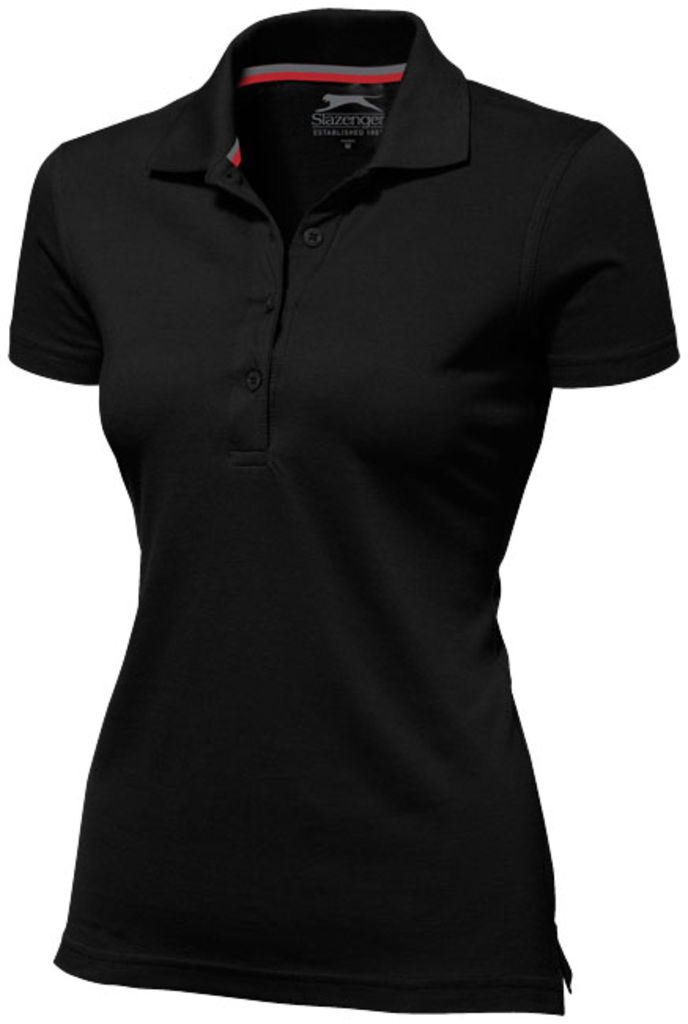 Женская рубашка поло с короткими рукавами Advantage, цвет сплошной черный  размер S