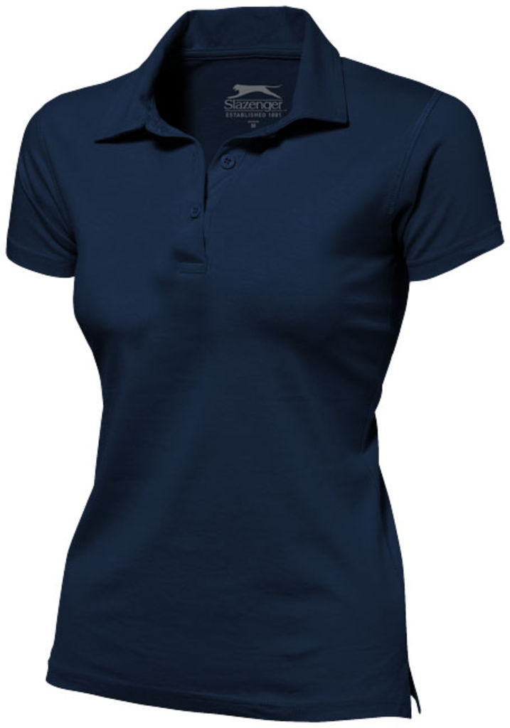 Женская рубашка поло с короткими рукавами Let, цвет темно-синий  размер S