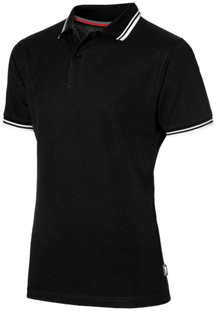 Сорочка поло з короткими рукавами Deuce, колір суцільний чорний  розмір S