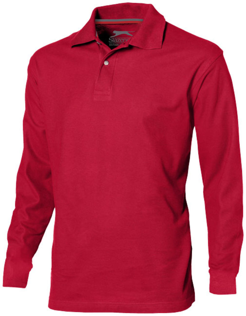 Рубашка поло с длинными рукавами Point, цвет красный  размер S