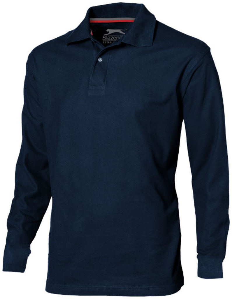 Рубашка поло с длинными рукавами Point, цвет темно-синий  размер S