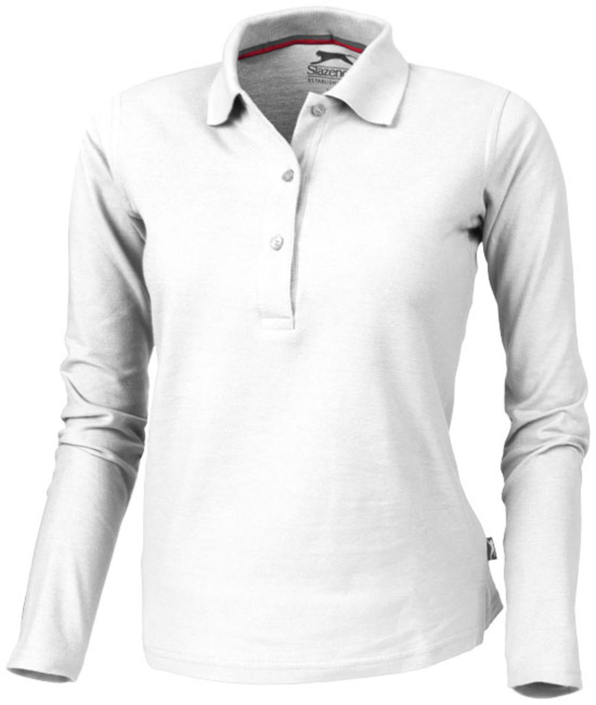 Жіноча сорочка поло з довгими рукавами Point, колір білий  розмір S