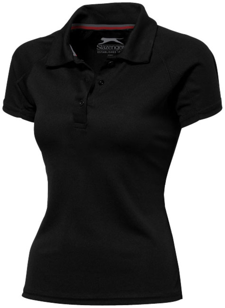 Жіноча сорочка поло з короткими рукавами Game, колір суцільний чорний  розмір S