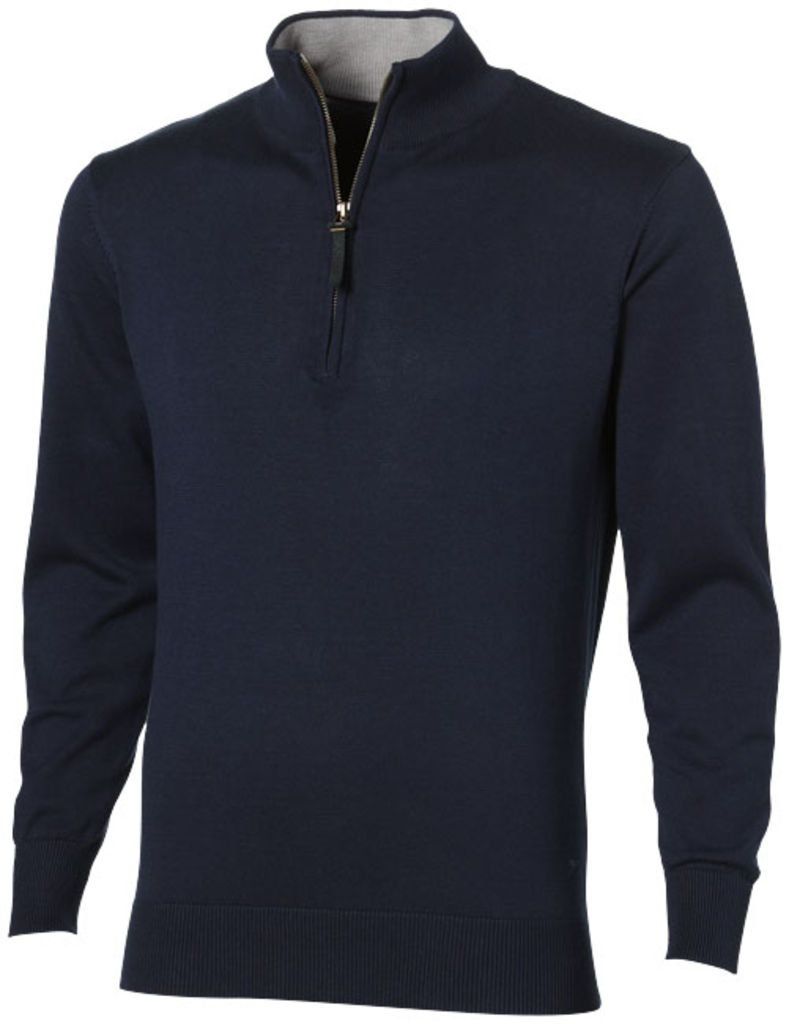 Пуловер Set із застібкою на чверть довжини, колір темно-синій  розмір S