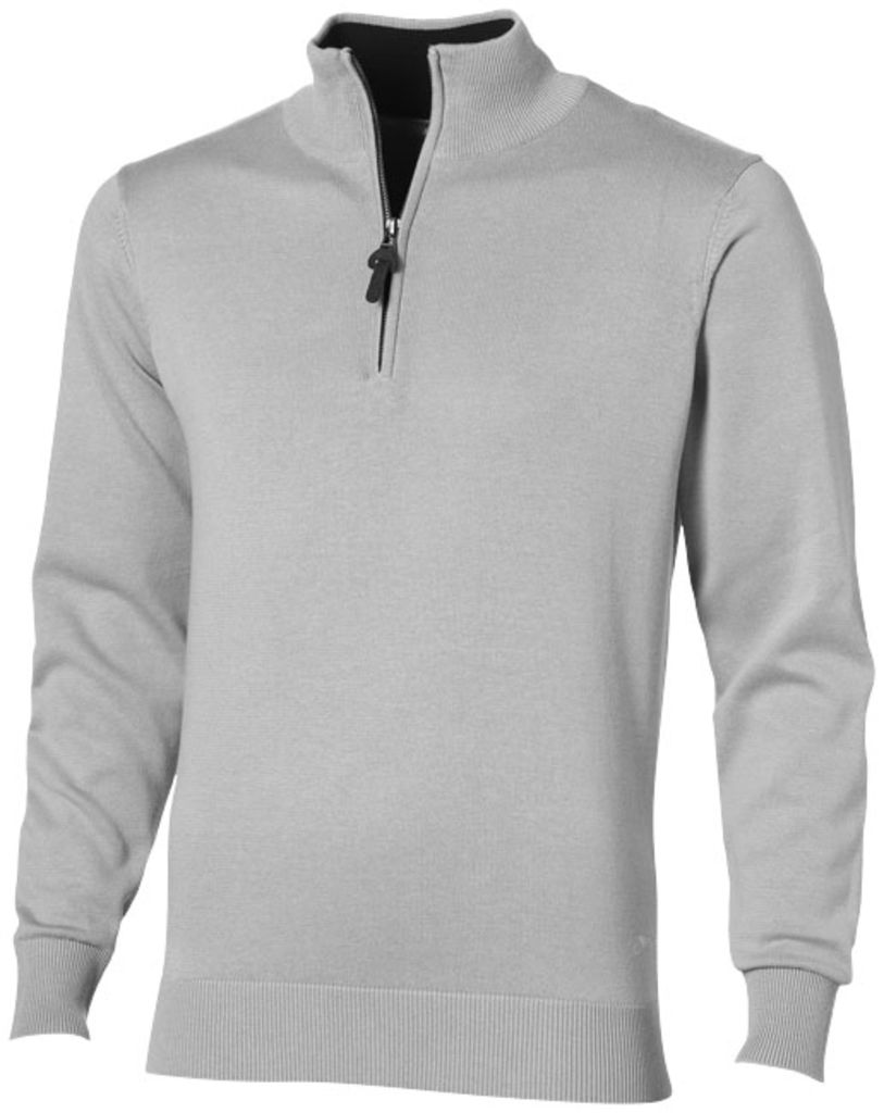 Пуловер Set с застежкой на четверть длины, цвет серый  размер S