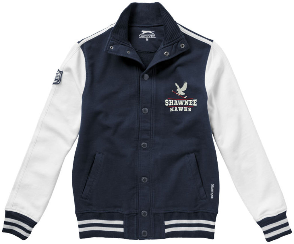 Толстовка Varsity, колір темно-синій, білий  розмір S - 33231491- Фото №2