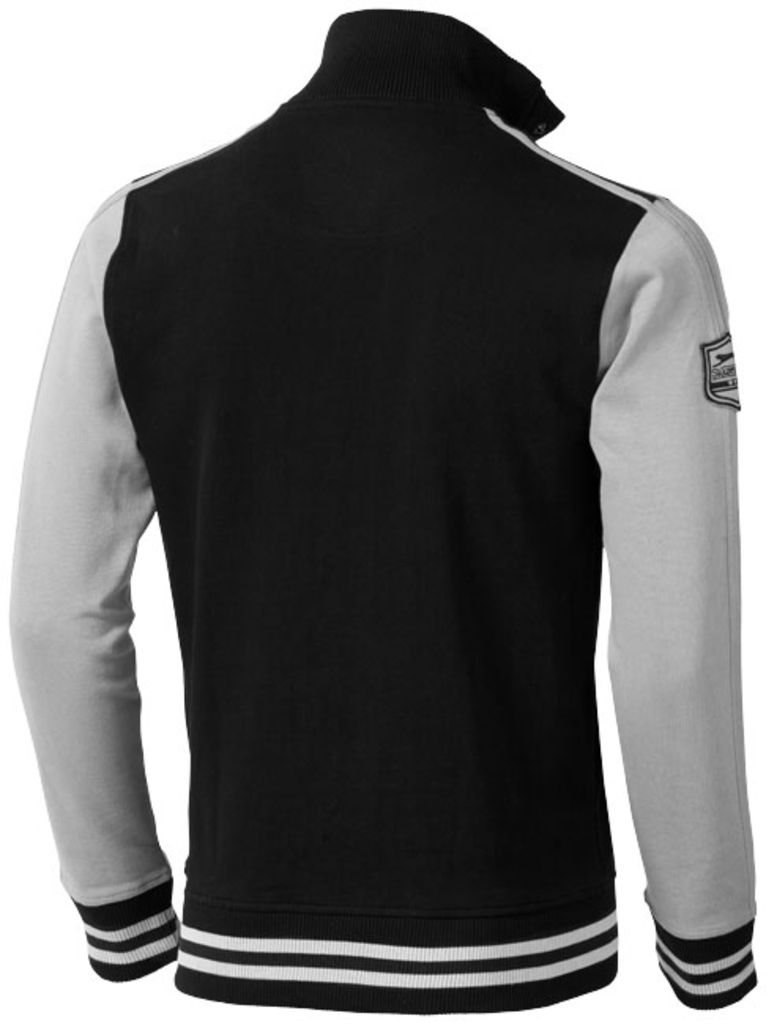 Толстовка Varsity, цвет сплошной черный, серый  размер L - 33231993- Фото №5