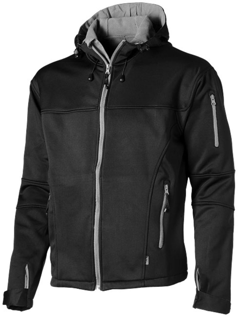 Куртка софтшел Match, колір суцільний чорний  розмір S